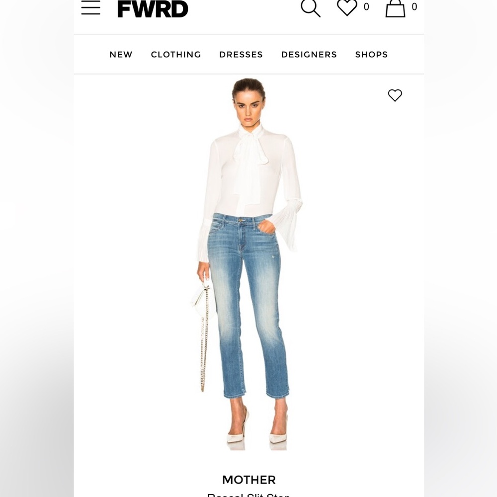 Mother rascal slit step. Super soft denim. Size 27